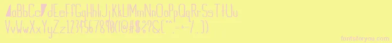 IndieSummerbold Font – Pink Fonts on Yellow Background