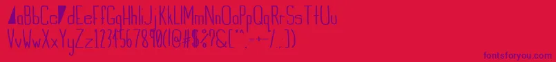IndieSummerbold Font – Purple Fonts on Red Background