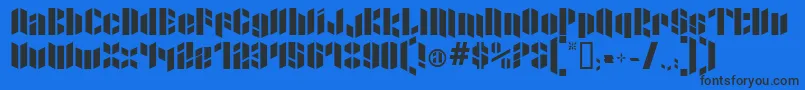 XactoBlade Font – Black Fonts on Blue Background