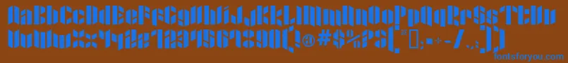 XactoBlade Font – Blue Fonts on Brown Background