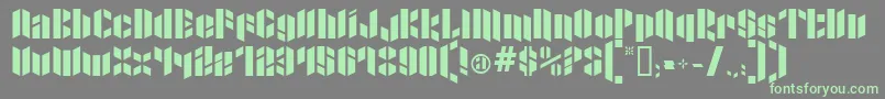 XactoBlade Font – Green Fonts on Gray Background