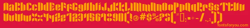 XactoBlade Font – Orange Fonts on Red Background