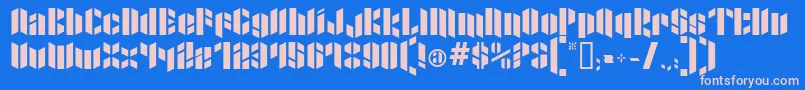 XactoBlade Font – Pink Fonts on Blue Background