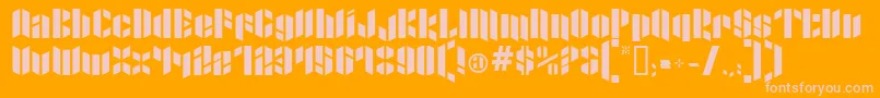 XactoBlade Font – Pink Fonts on Orange Background
