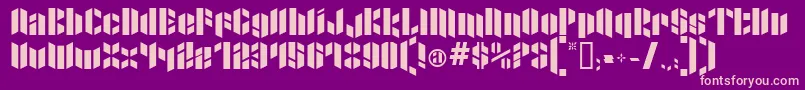 XactoBlade Font – Pink Fonts on Purple Background