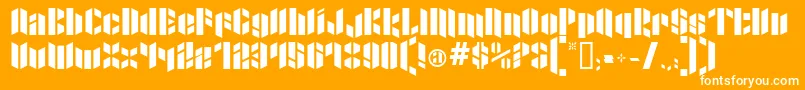 XactoBlade Font – White Fonts on Orange Background