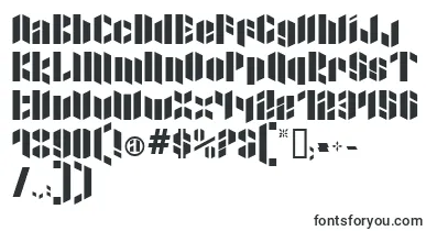  XactoBlade font