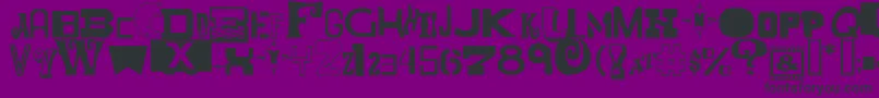 MixedMessagesJl Font – Black Fonts on Purple Background