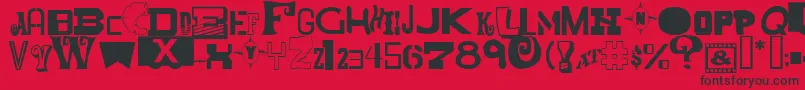 MixedMessagesJl Font – Black Fonts on Red Background