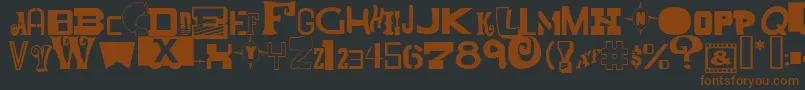 Шрифт MixedMessagesJl – коричневые шрифты на чёрном фоне