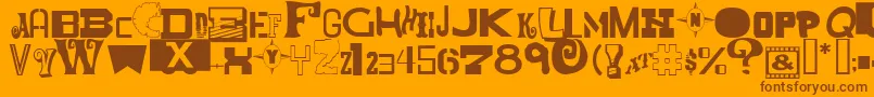 More about MixedMessagesJl Font MixedMessagesJl Font – Brown Fonts on Orange Background