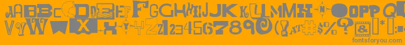 MixedMessagesJl Font – Gray Fonts on Orange Background