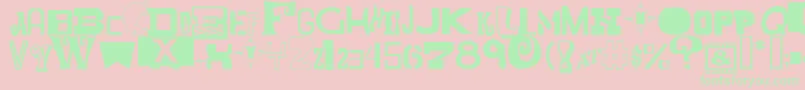 MixedMessagesJl Font – Green Fonts on Pink Background