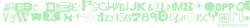 MixedMessagesJl Font – Green Fonts on White Background