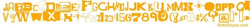 MixedMessagesJl Font – Orange Fonts on White Background