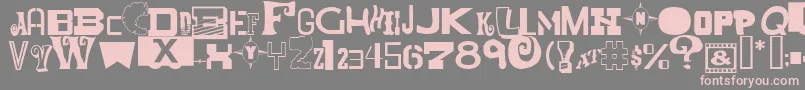 MixedMessagesJl Font – Pink Fonts on Gray Background