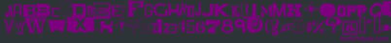 MixedMessagesJl Font – Purple Fonts on Black Background