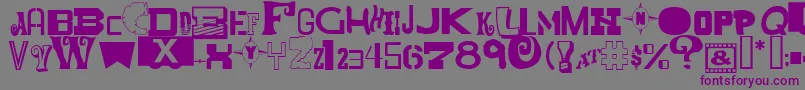 MixedMessagesJl Font – Purple Fonts on Gray Background