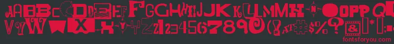 MixedMessagesJl Font – Red Fonts on Black Background