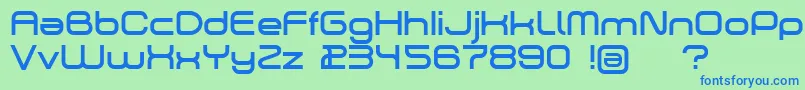Dekers Font – Blue Fonts on Green Background