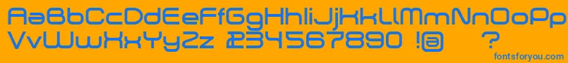 Dekers-fontti – siniset fontit oranssilla taustalla