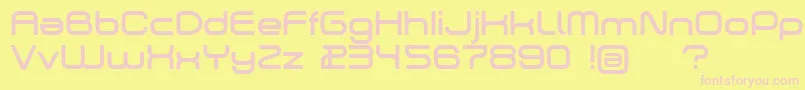 Шрифт Dekers – розовые шрифты на жёлтом фоне