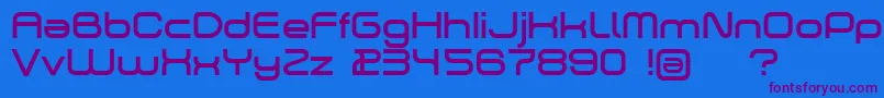 Dekers Font – Purple Fonts on Blue Background