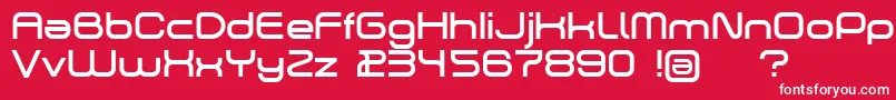 Dekers Font – White Fonts on Red Background