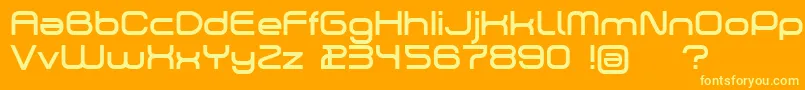 Dekers Font – Yellow Fonts on Orange Background