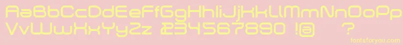 Шрифт Dekers – жёлтые шрифты на розовом фоне