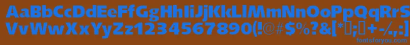 Шрифт Lansettessk – синие шрифты на коричневом фоне