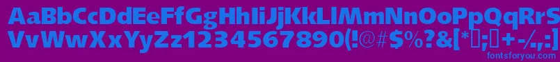 Lansettesskフォントについての詳細 フォントLansettessk – 紫色の背景に青い文字