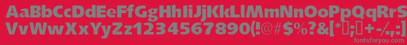 Czcionka Lansettessk – szare czcionki na czerwonym tle