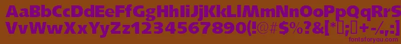 Lansettessk Font – Purple Fonts on Brown Background