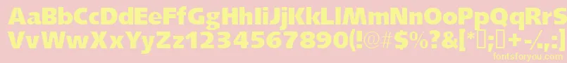Lansettessk Font – Yellow Fonts on Pink Background