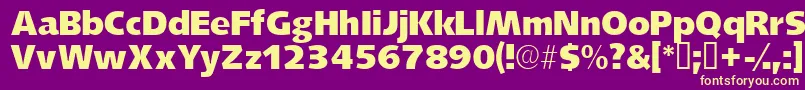 Lansettessk Font – Yellow Fonts on Purple Background