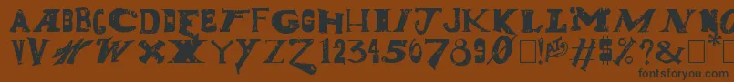 DudeRanch Font – Black Fonts on Brown Background