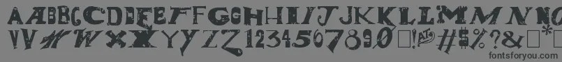 DudeRanch-Schriftart – Schwarze Schriften auf grauem Hintergrund