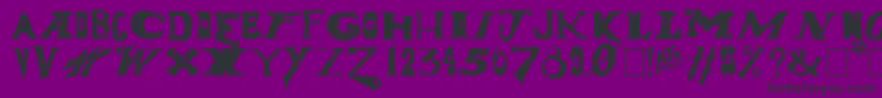 DudeRanch Font – Black Fonts on Purple Background