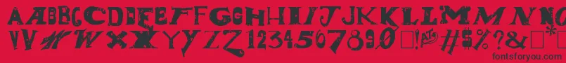 DudeRanch Font – Black Fonts on Red Background