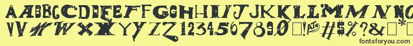 DudeRanch Font – Black Fonts on Yellow Background
