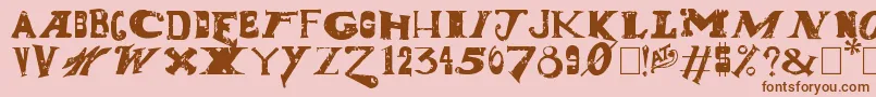 DudeRanch Font – Brown Fonts on Pink Background