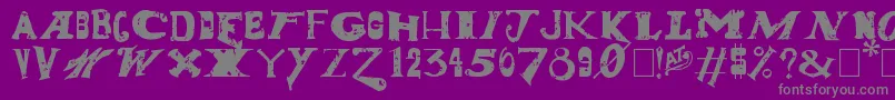 DudeRanch Font – Gray Fonts on Purple Background
