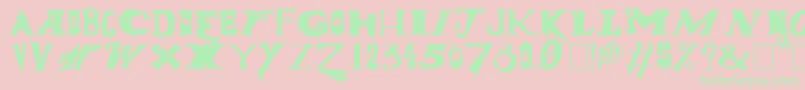 DudeRanch Font – Green Fonts on Pink Background