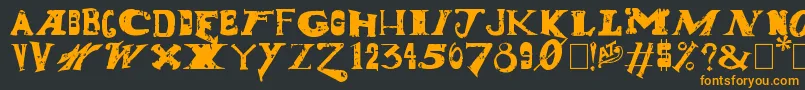 DudeRanch Font – Orange Fonts on Black Background