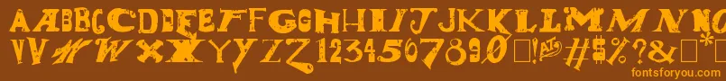 DudeRanch Font – Orange Fonts on Brown Background