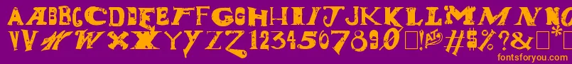DudeRanch Font – Orange Fonts on Purple Background