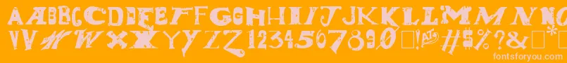 DudeRanch Font – Pink Fonts on Orange Background