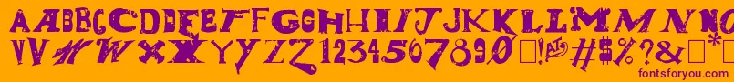 DudeRanch Font – Purple Fonts on Orange Background