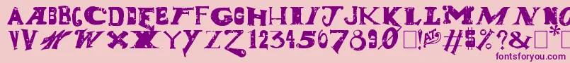 DudeRanch Font – Purple Fonts on Pink Background